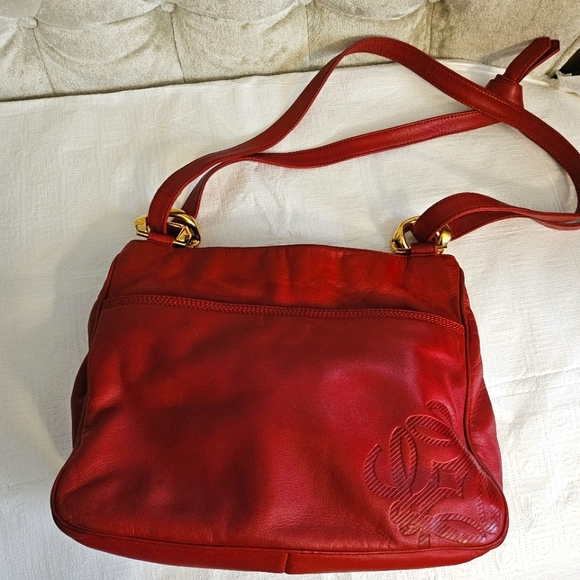 Loewe Handbags - Authentic vintage Loewe 2 way soft leather bag